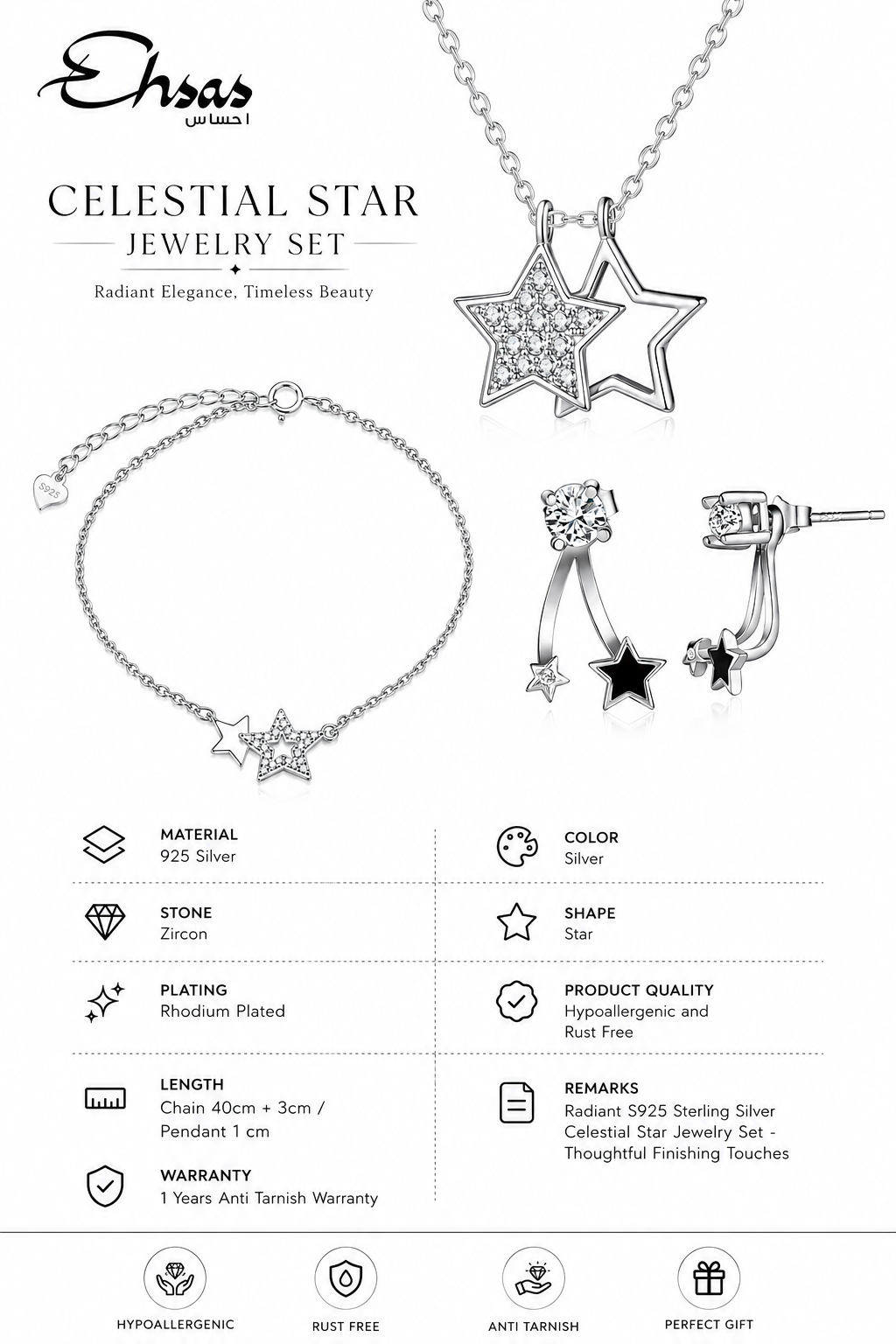 Celestial Star Jewelry Set