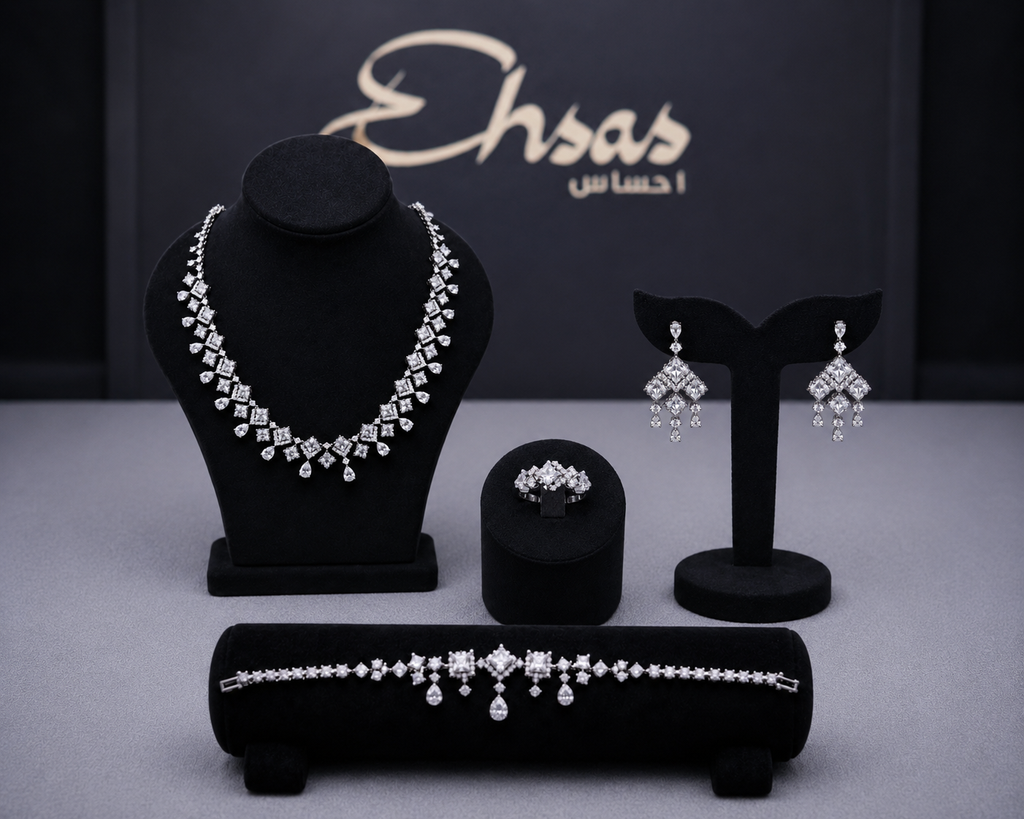 Radiant Square and Pear-Cut Crystals Set