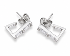 Elegant Geometric C-Hoop Studs