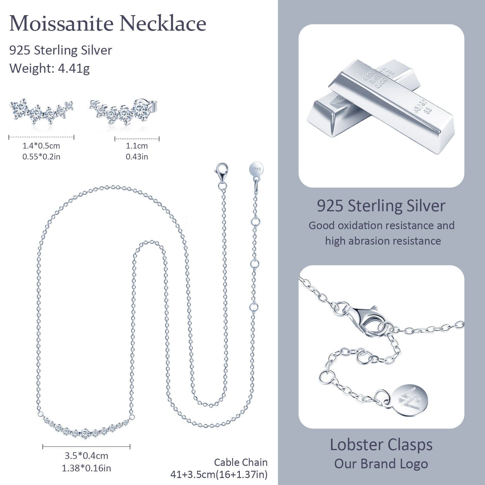Gradient Crystal "Smile" Jewelry Set