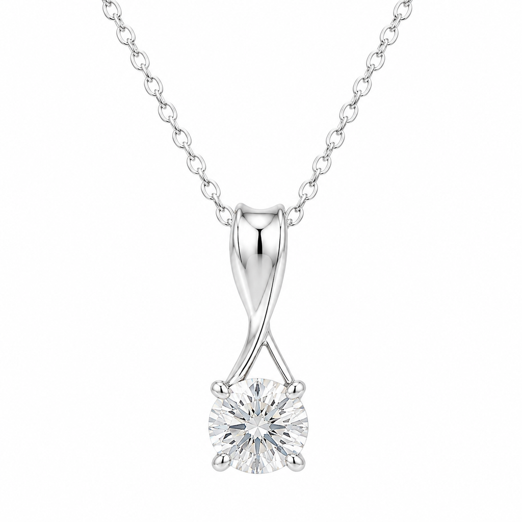 Sterling Silver Fluid Twist Necklace