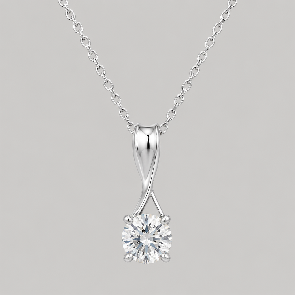 Sterling Silver Fluid Twist Necklace