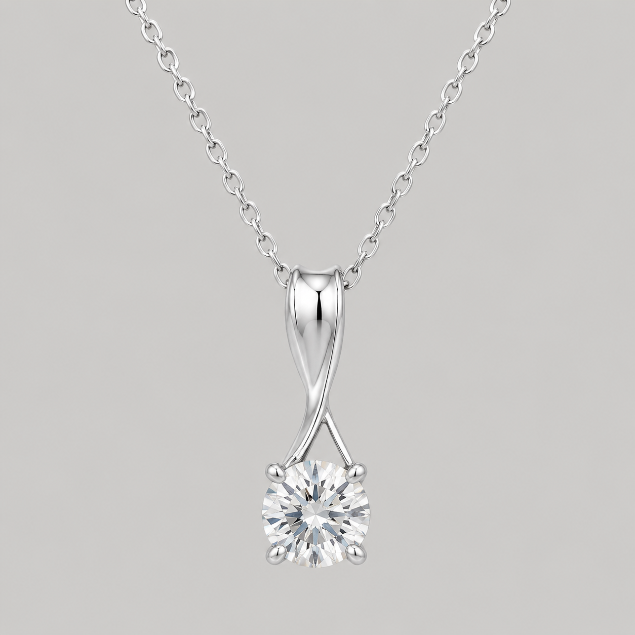 Sterling Silver Fluid Twist Necklace