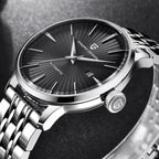Pagani Design PD-2770 Men’s Automatic Watch – Classic Stainless Steel Mechanical Wristwatch with Date Black Dial