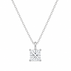 Elegant 925 Silver Moissanite Solitaire Pendant