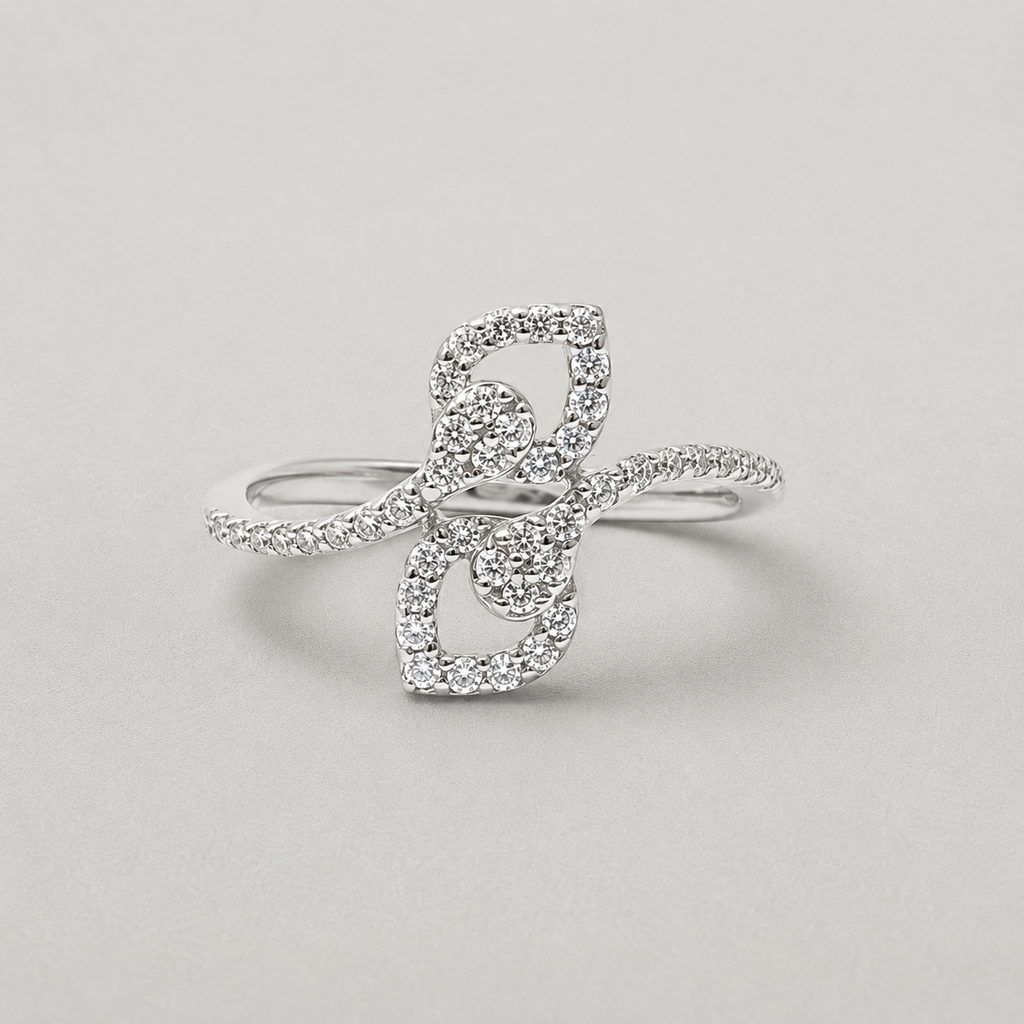 Sterling Silver Petal Bypass Ring