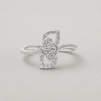 Sterling Silver Petal Bypass Ring