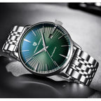 Pagani Design PD-2770 Men’s Automatic Watch – Classic Stainless Steel Mechanical Wristwatch with Date Green Dial