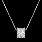 Radiant S925 Silver Cylinder Necklace