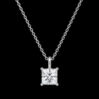 Elegant 925 Silver Moissanite Solitaire Pendant