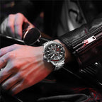 CRRJU 2306 Men’s High-Quality Sports Watch – Japanese Quartz Movement Waterproof with Luminous Hands Black Dial