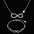 Infinity Necklace & Multi-Link Bracelet Set