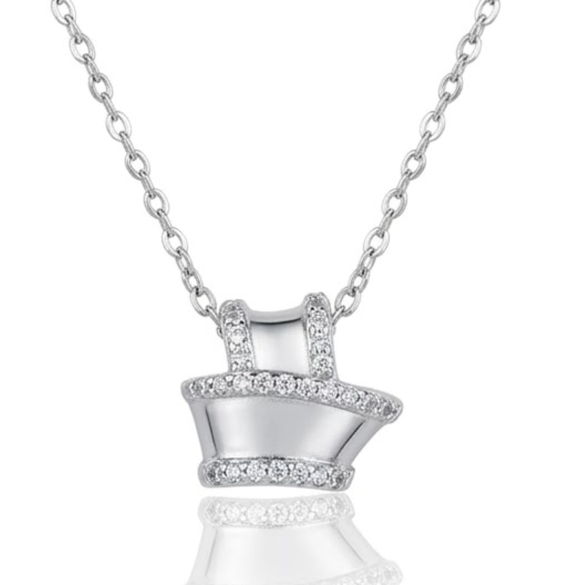 Necklace with Glistening Crystal Accents
