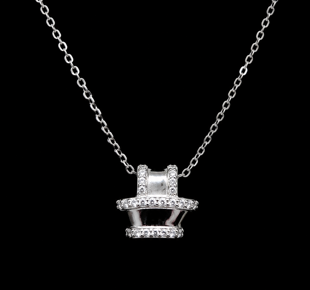 Necklace with Glistening Crystal Accents