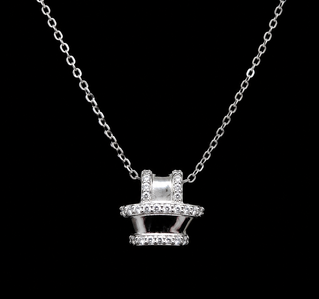 Necklace with Glistening Crystal Accents