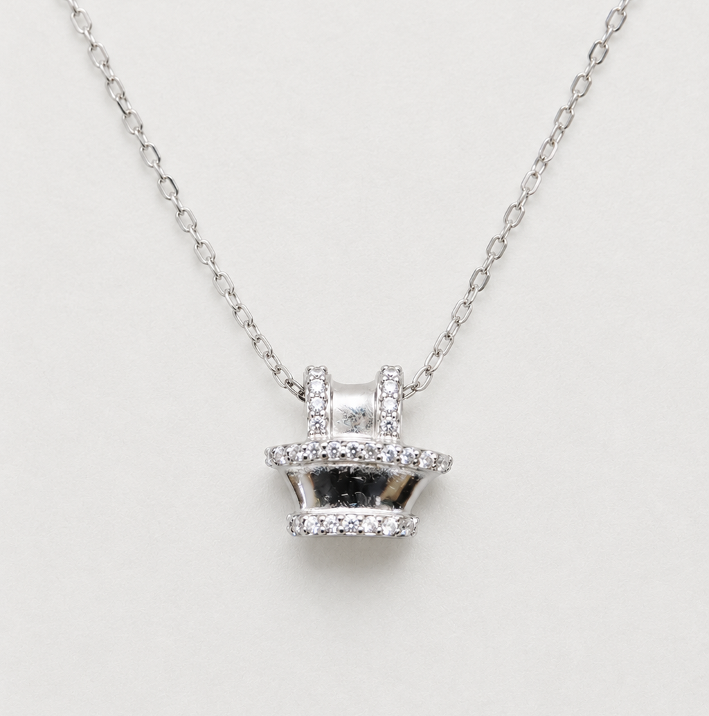 Necklace with Glistening Crystal Accents