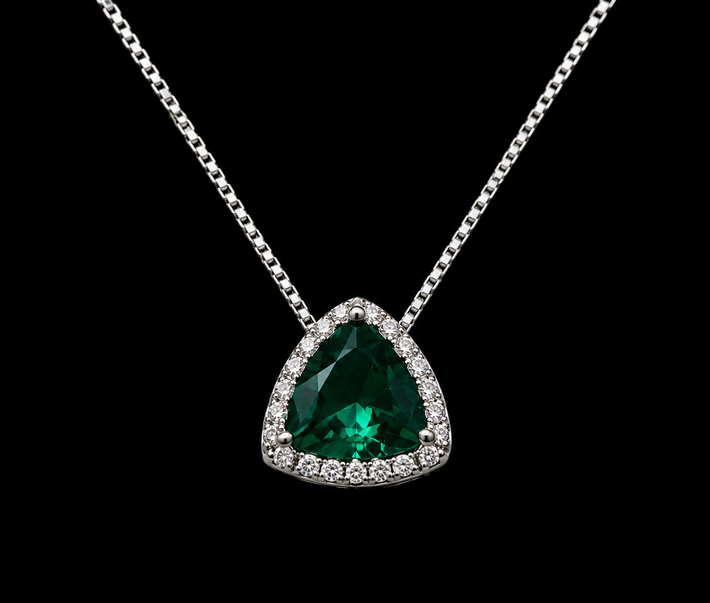 Necklace with Trillion-Cut Gemstones