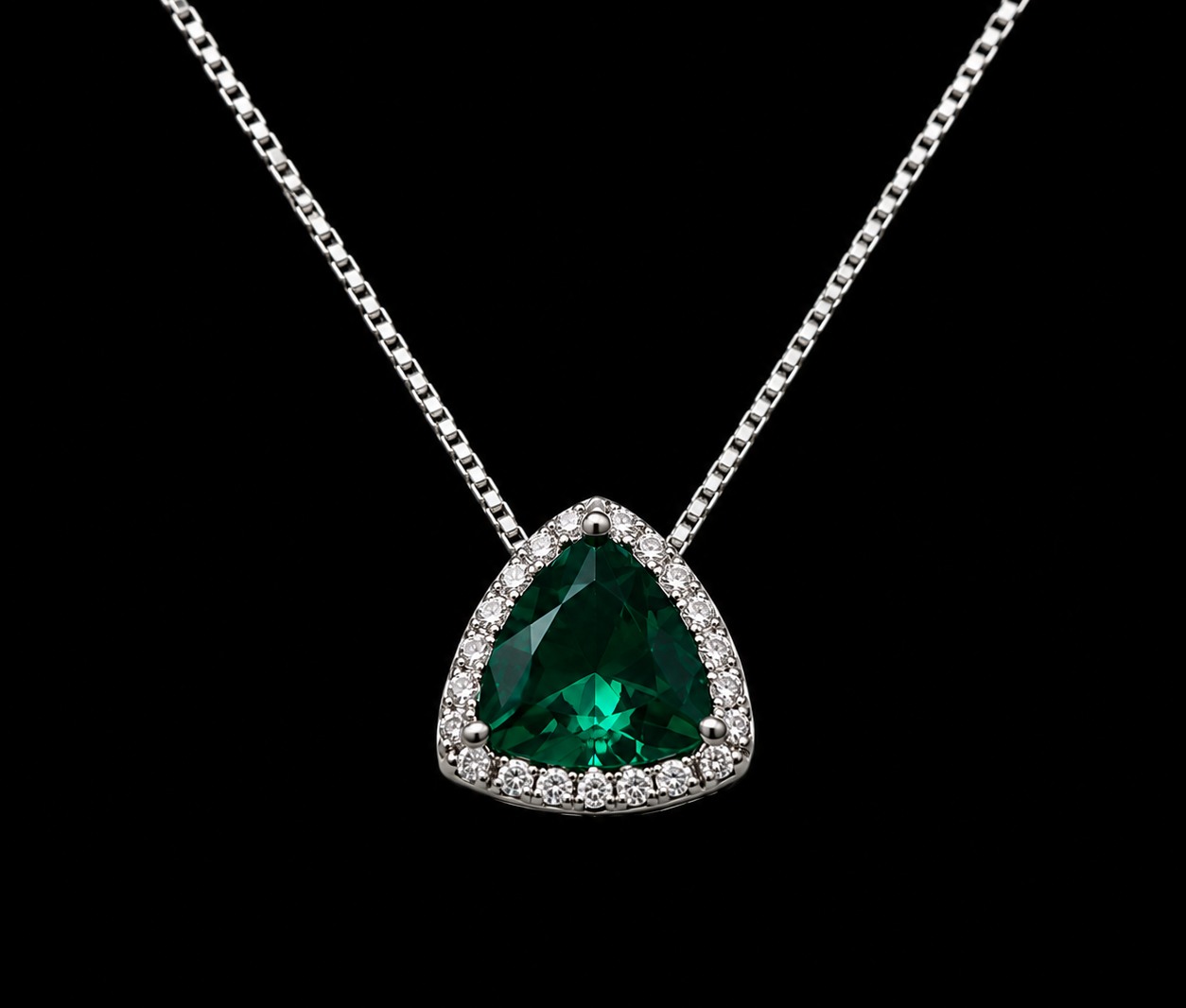 Necklace with Trillion-Cut Gemstones