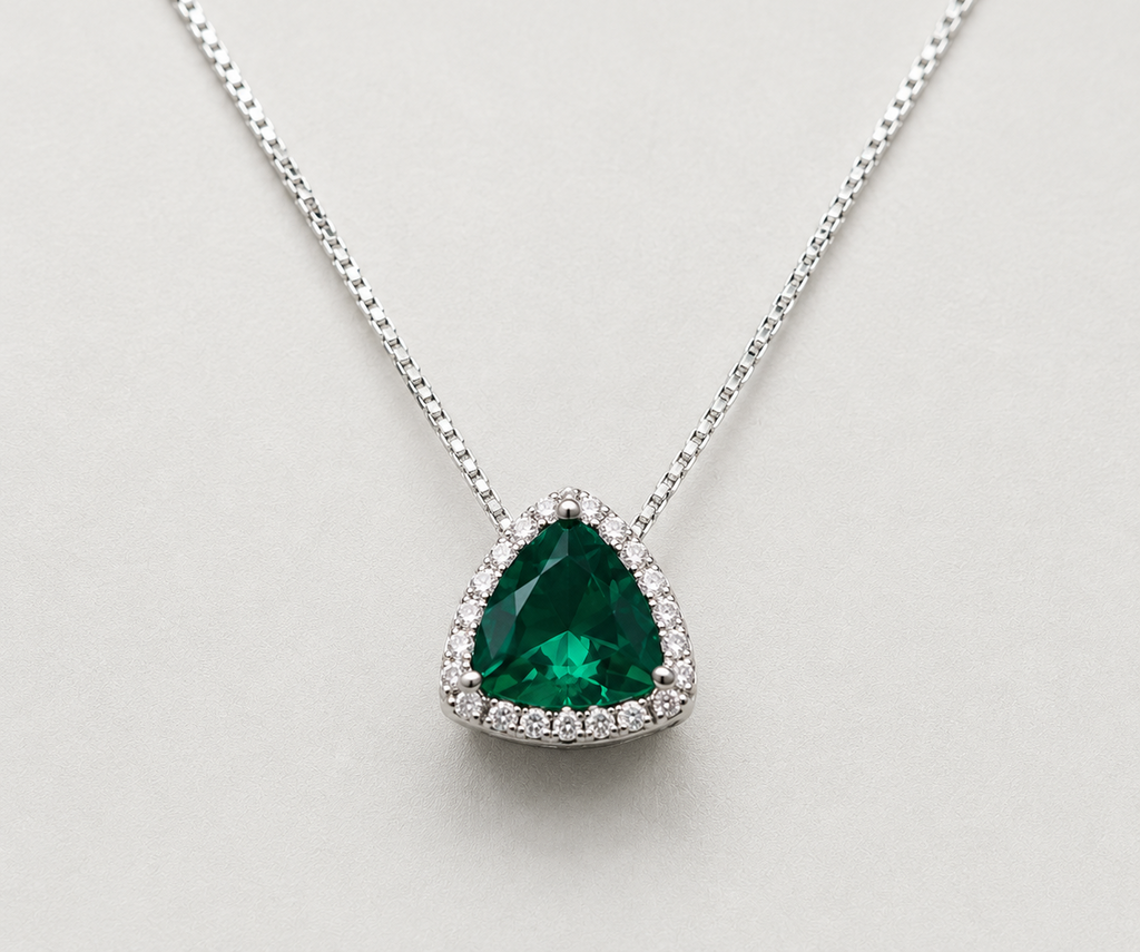 Necklace with Trillion-Cut Gemstones