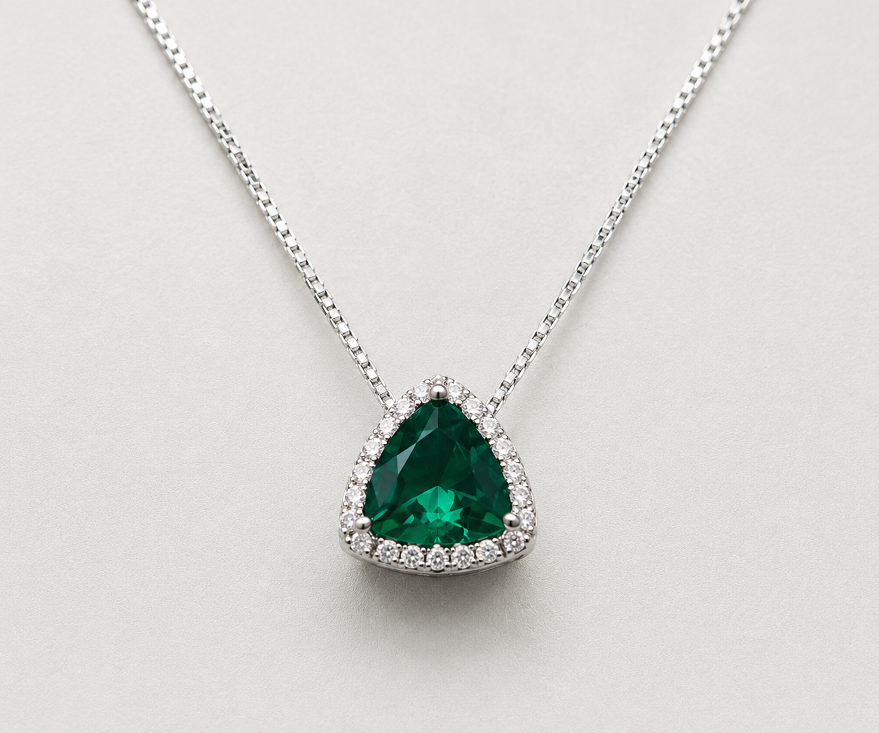 Necklace with Trillion-Cut Gemstones