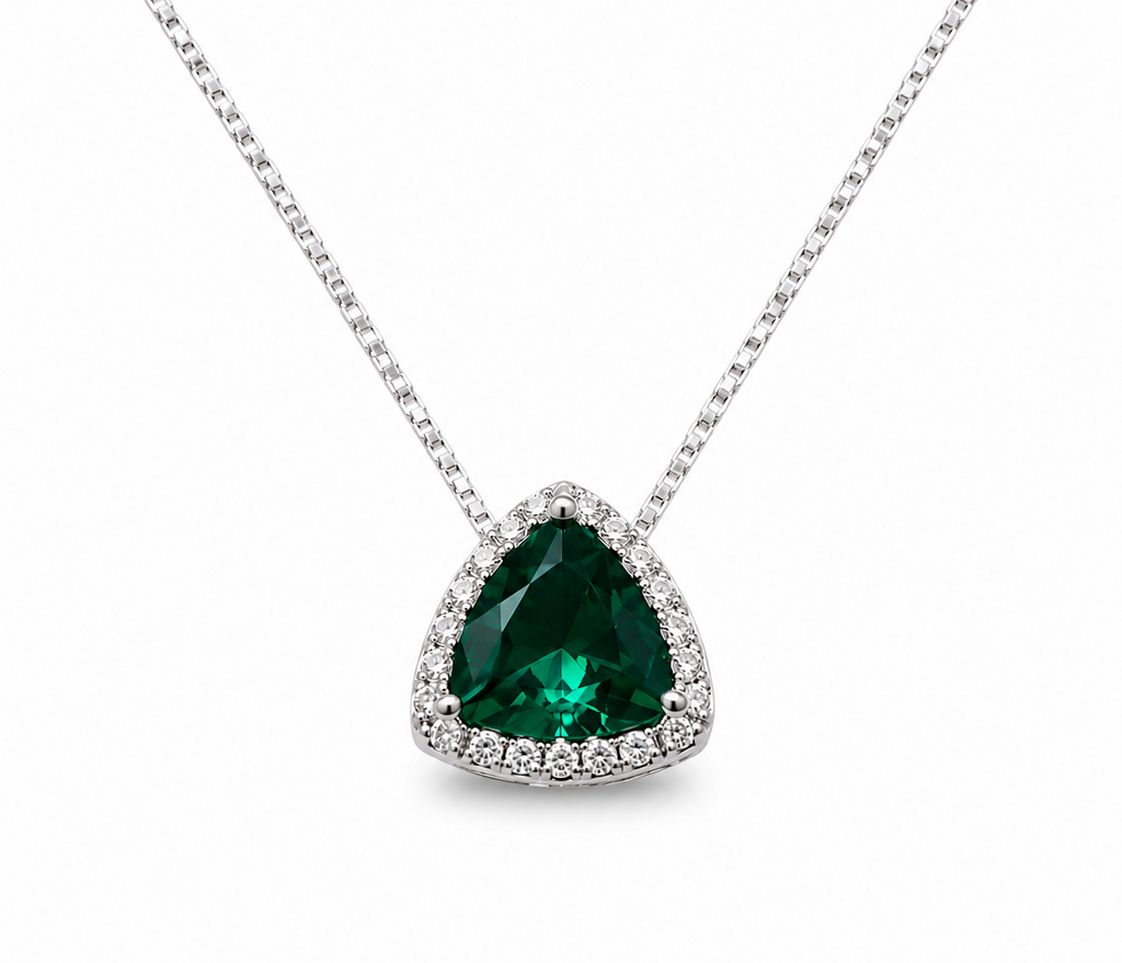 Necklace with Trillion-Cut Gemstones