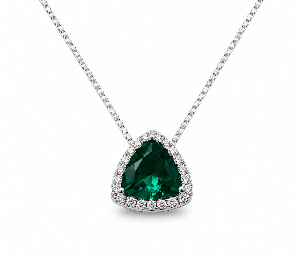 Necklace with Trillion-Cut Gemstones