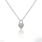 Micro-Pavé Padlock Necklace