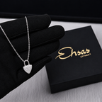Micro-Pavé Padlock Necklace