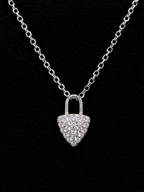 Micro-Pavé Padlock Necklace