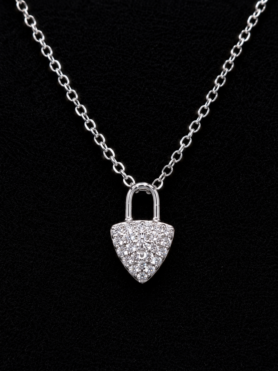 Micro-Pavé Padlock Necklace