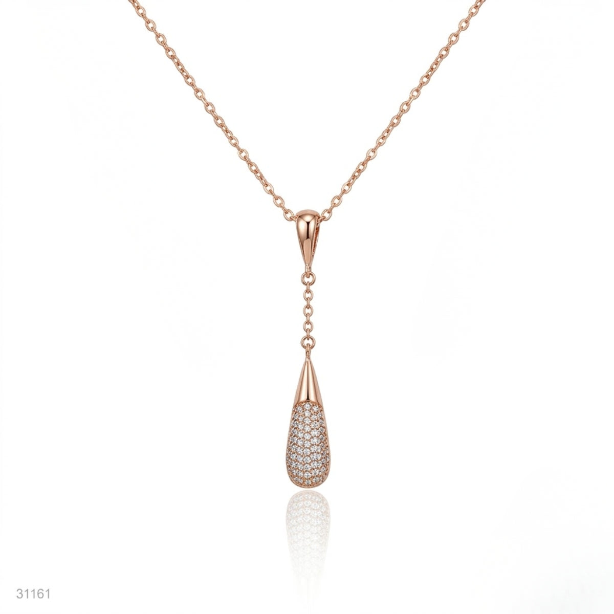 Y-Lariat Necklace with Pavé Crystal