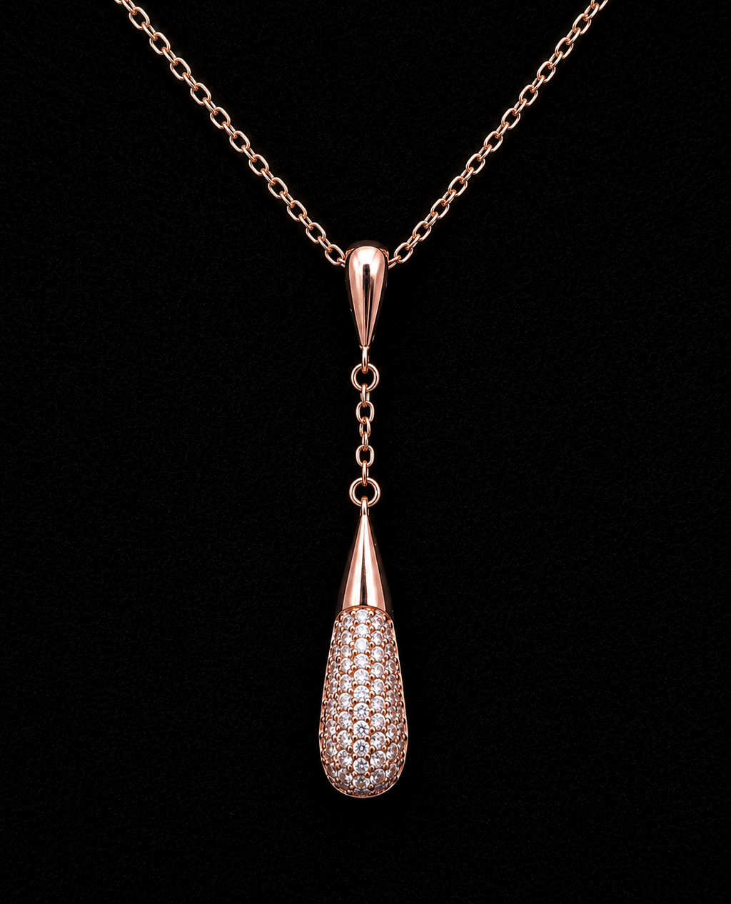 Y-Lariat Necklace with Pavé Crystal