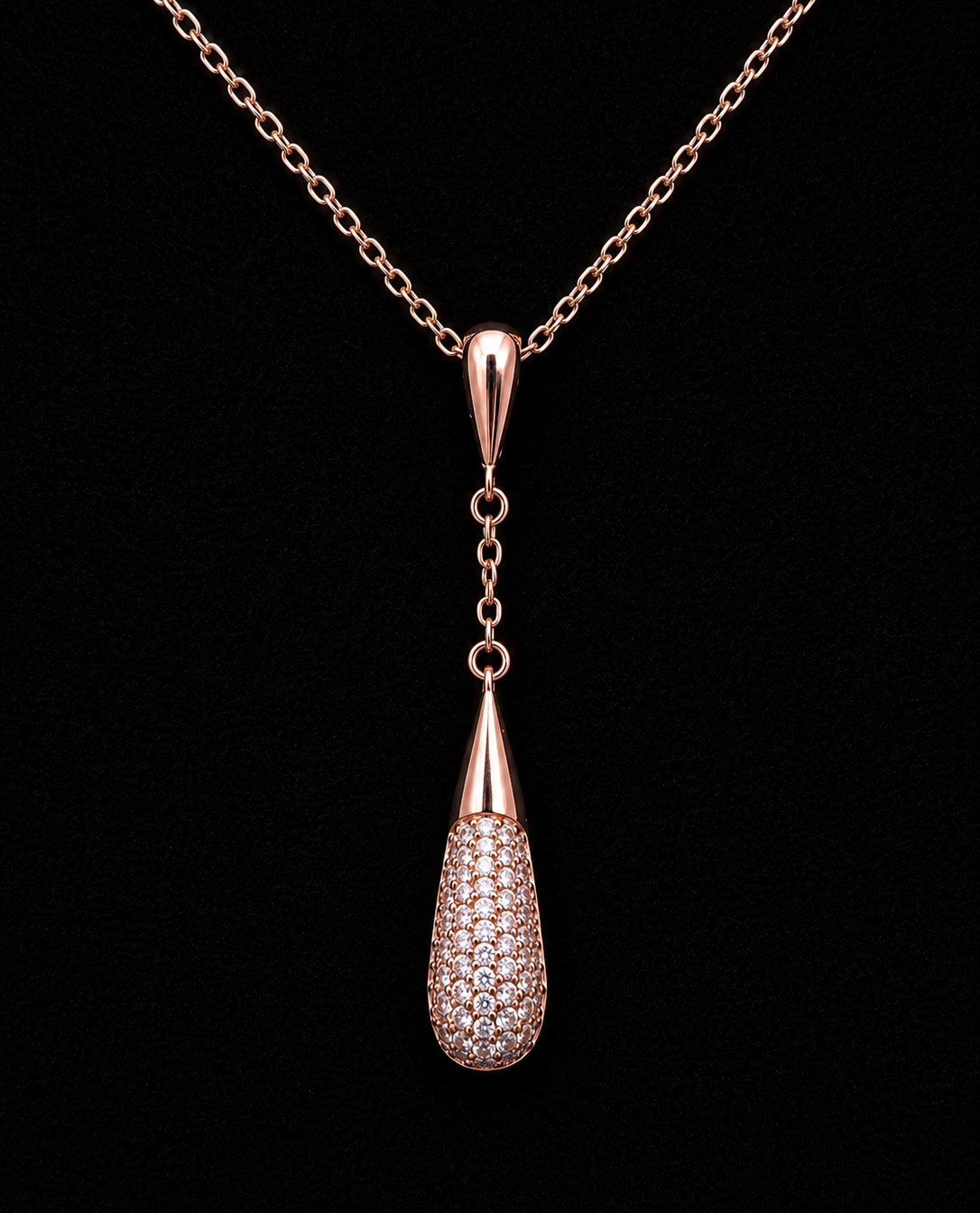 Y-Lariat Necklace with Pavé Crystal