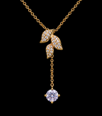Y-Lariat Necklace with Sparkling Crystal