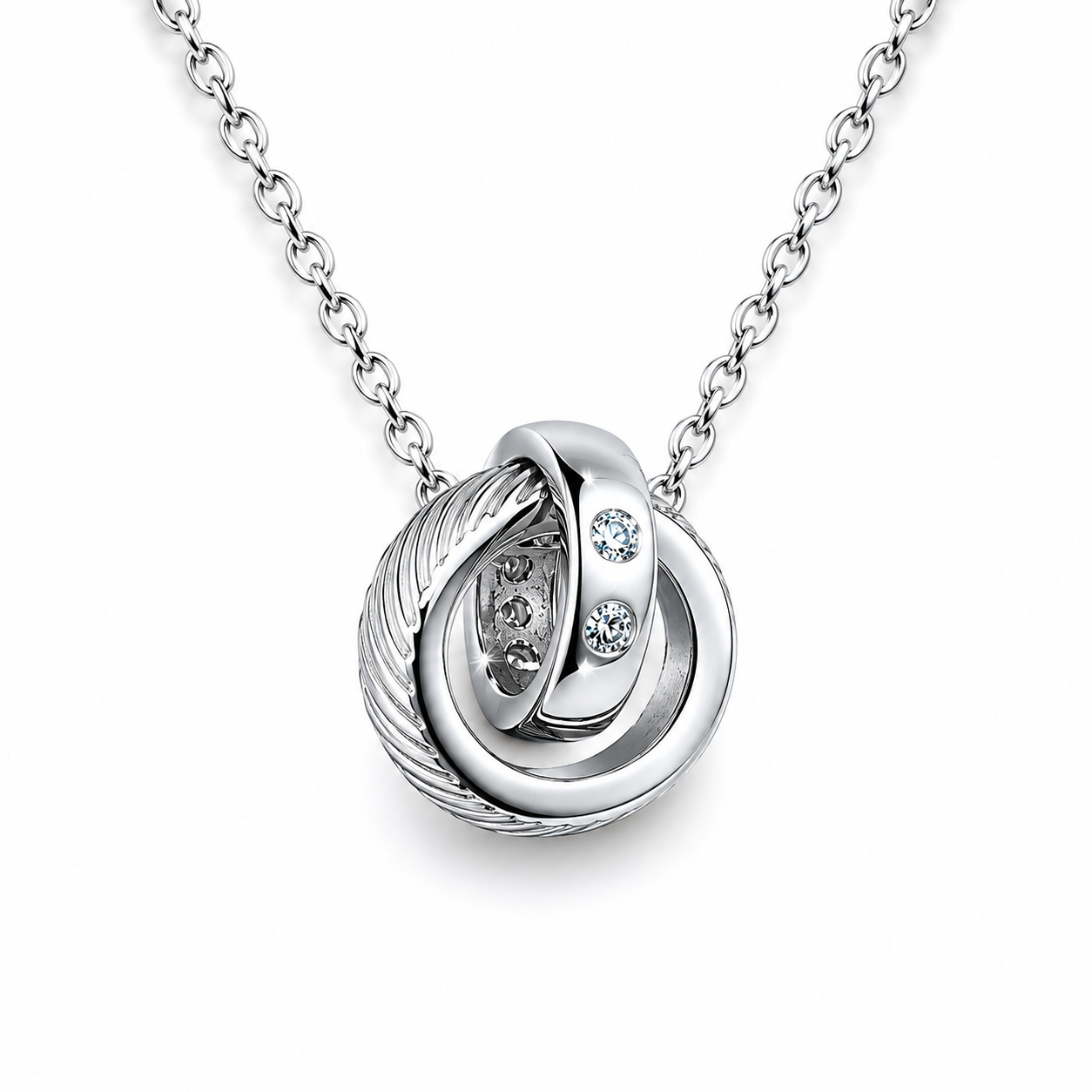 Interlocking Russian Ring Necklace