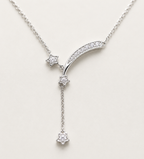 Necklace with Shimmering Star and Crescent Moon