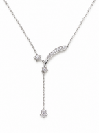 Necklace with Shimmering Star and Crescent Moon