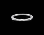 Silver Knife-Edge Pavé Ring
