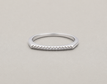 Silver Knife-Edge Pavé Ring