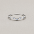 Modern Curved Silver Stacking Ring