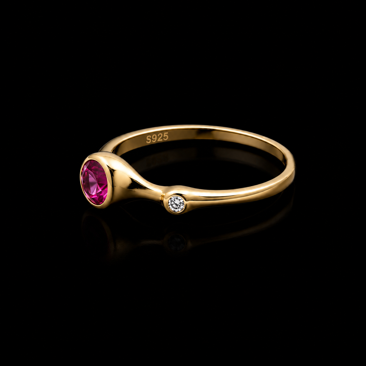 Modern Bezel Ring