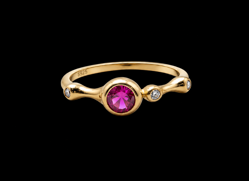 Bubble Bezel Ring