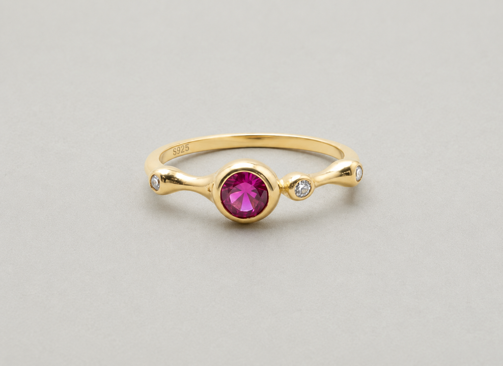 Bubble Bezel Ring
