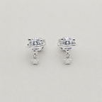 Heart-Cut Crystal Stud Earrings