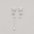 Asymmetric Snowflake Dangle Earrings