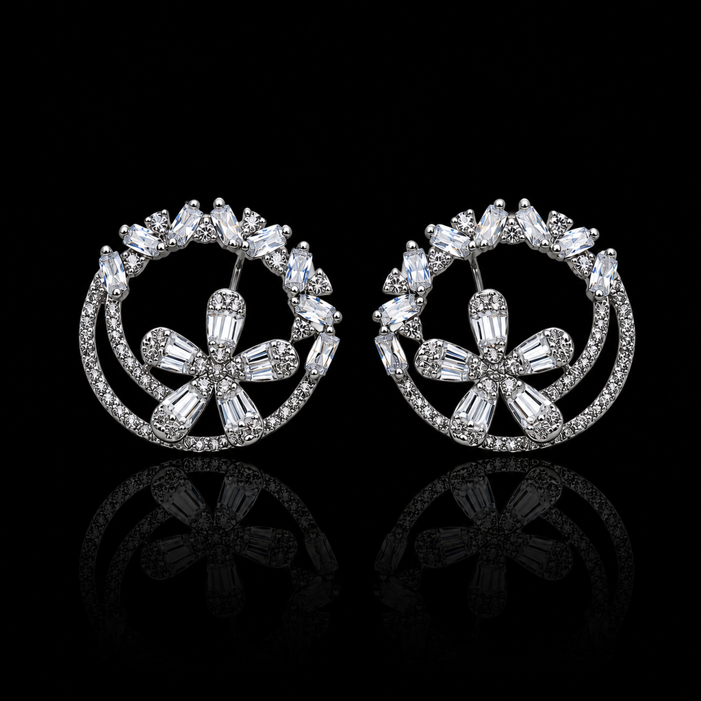 Floral Wreath Stud Earrings