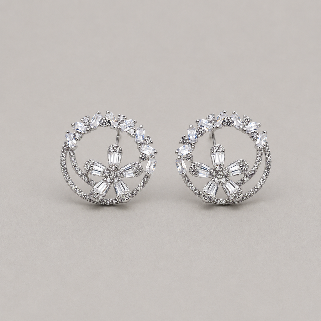 Floral Wreath Stud Earrings