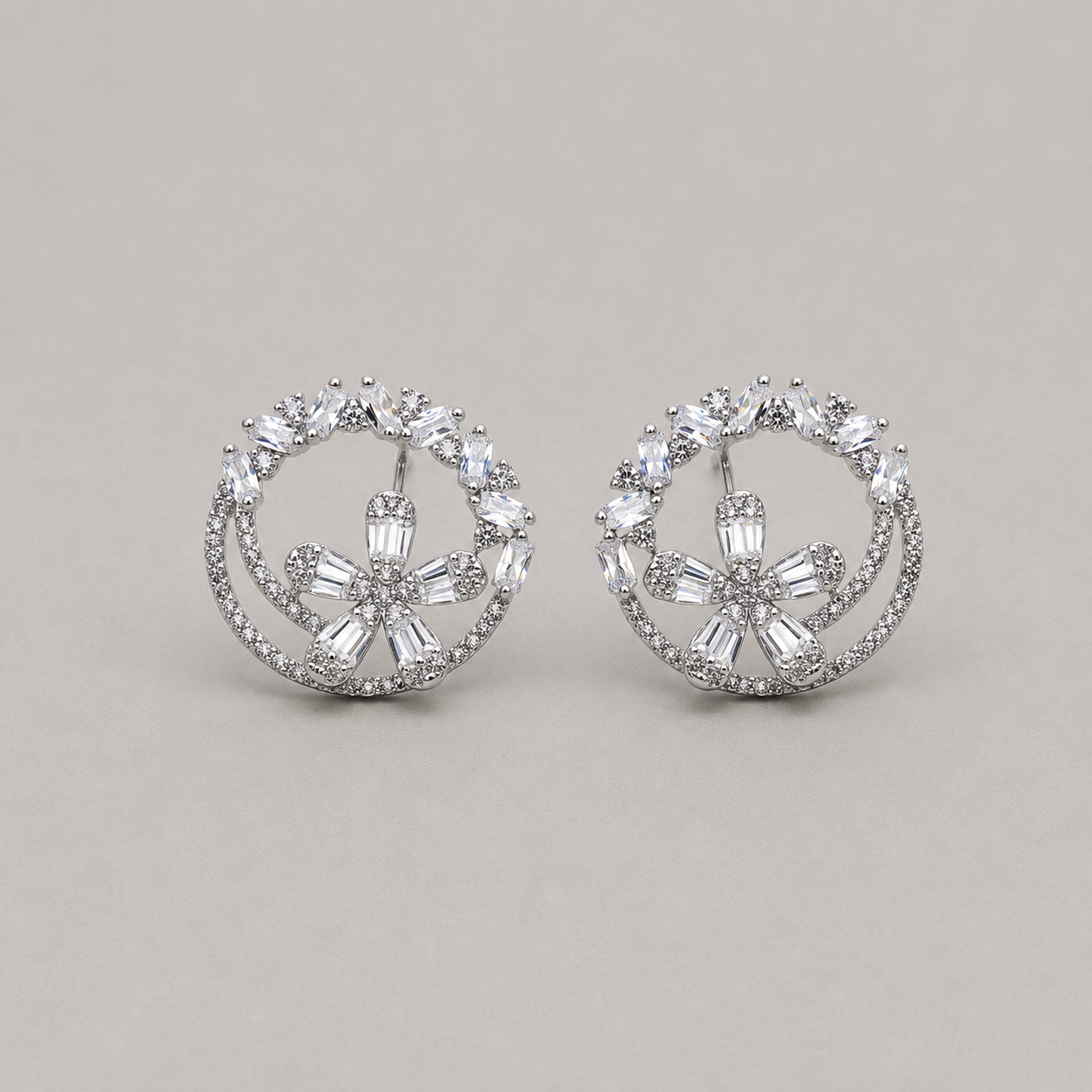 Floral Wreath Stud Earrings