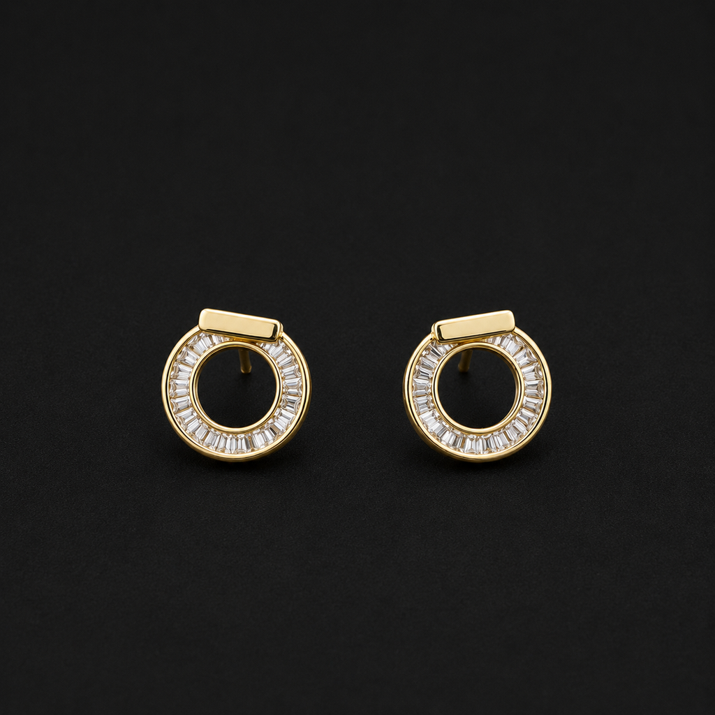 Golden Halo Studs