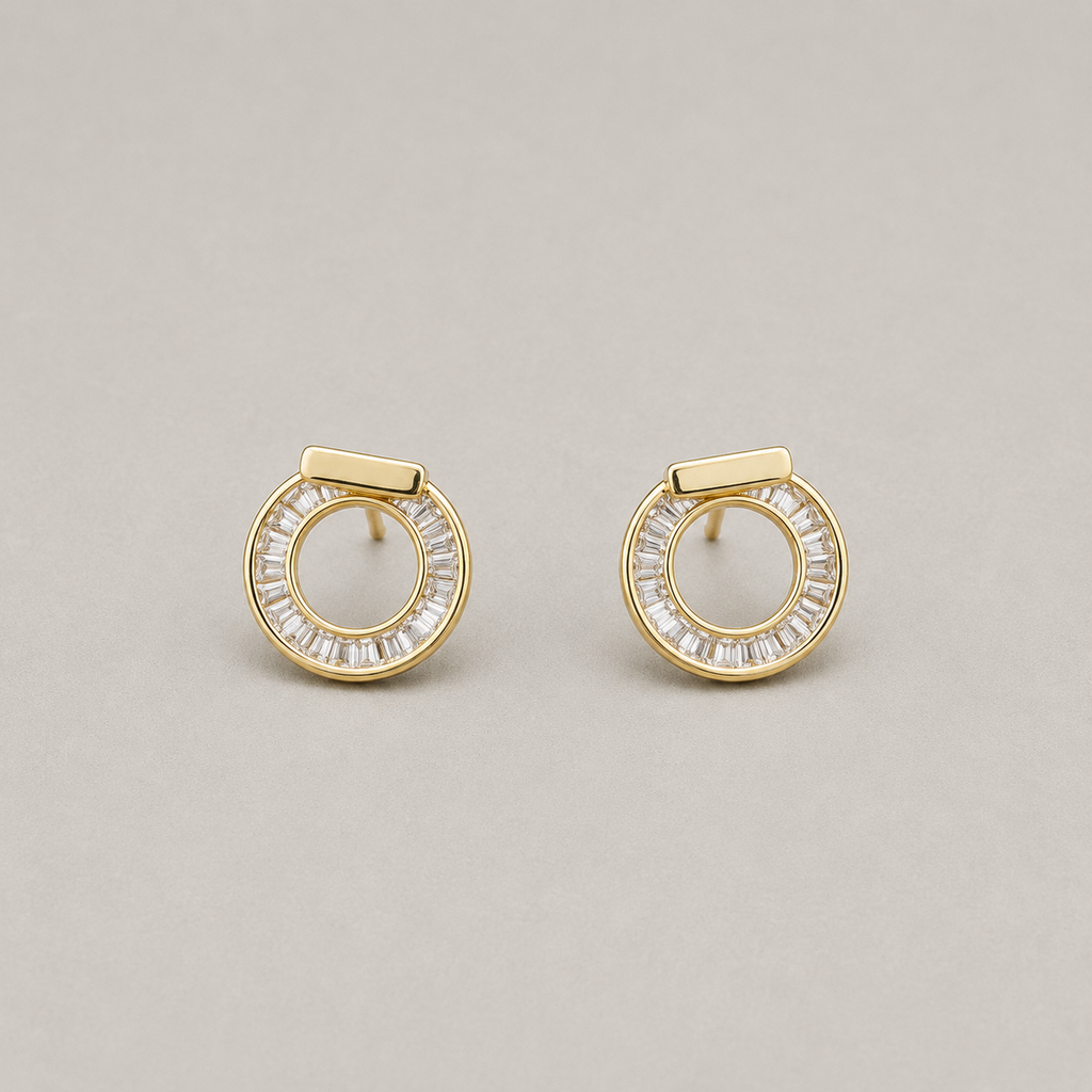 Golden Halo Studs